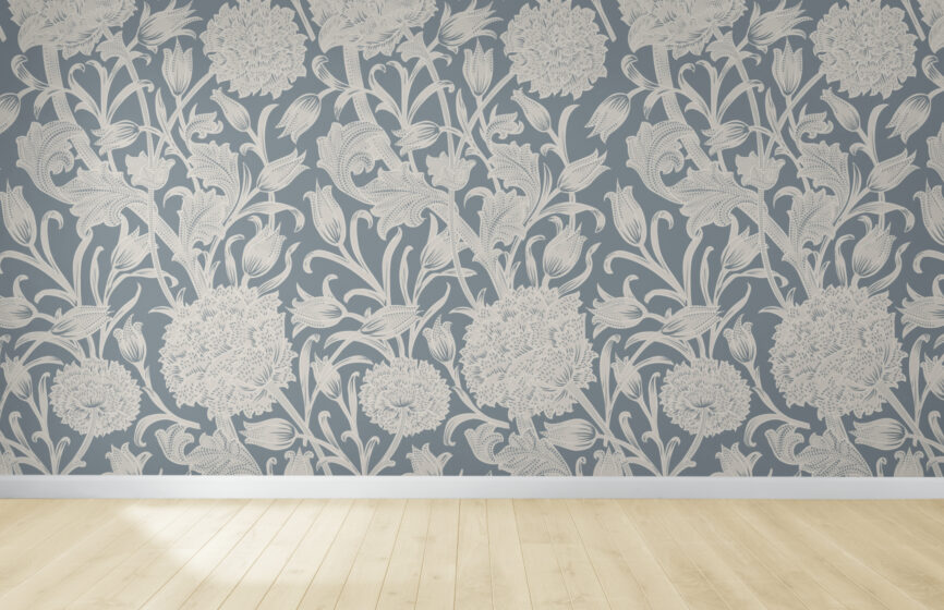 Floral pattern wallpaper