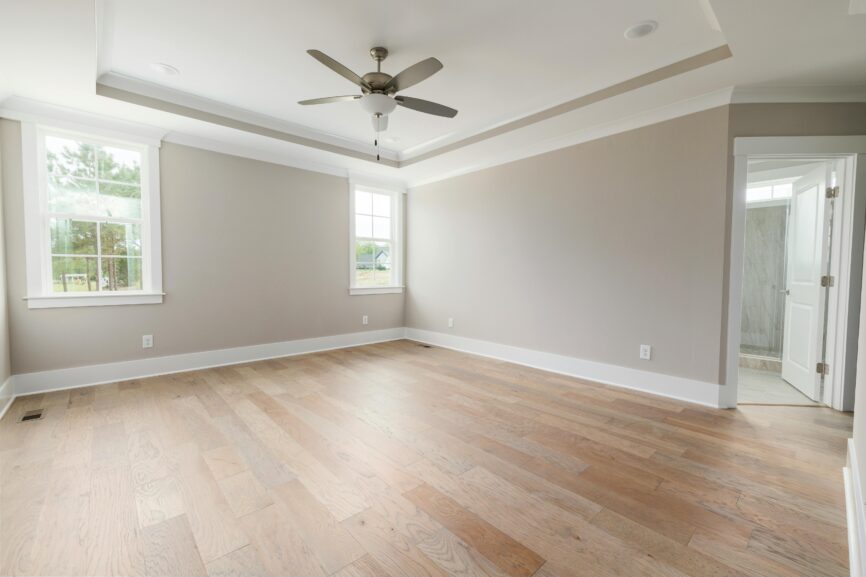 Engineered wood flooring with natural hardwood surface and durable layered construction.